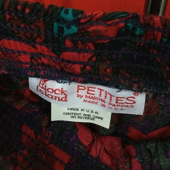 Block Island Petites Two Piece Set - Blouse and Skirt - Size M - Floral Print - Picture 5 of 6
